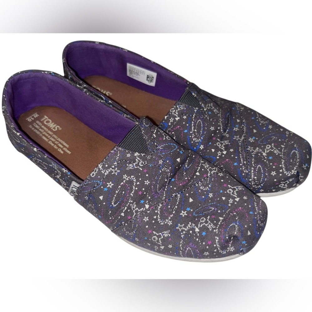 Toms Womens Size 10 Glow in the Dark Space Flats